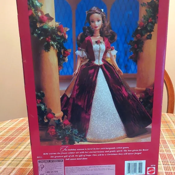 princess belle christmas dress Princess Belle Red Dress Holiday Costume Christmas Belle Dress For Adu –  Lydiacosplay main image 1